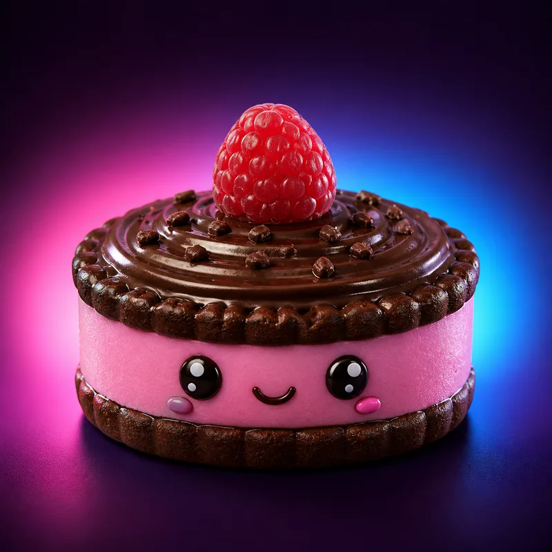 Raspberry Tart Cake Silicone Squishy