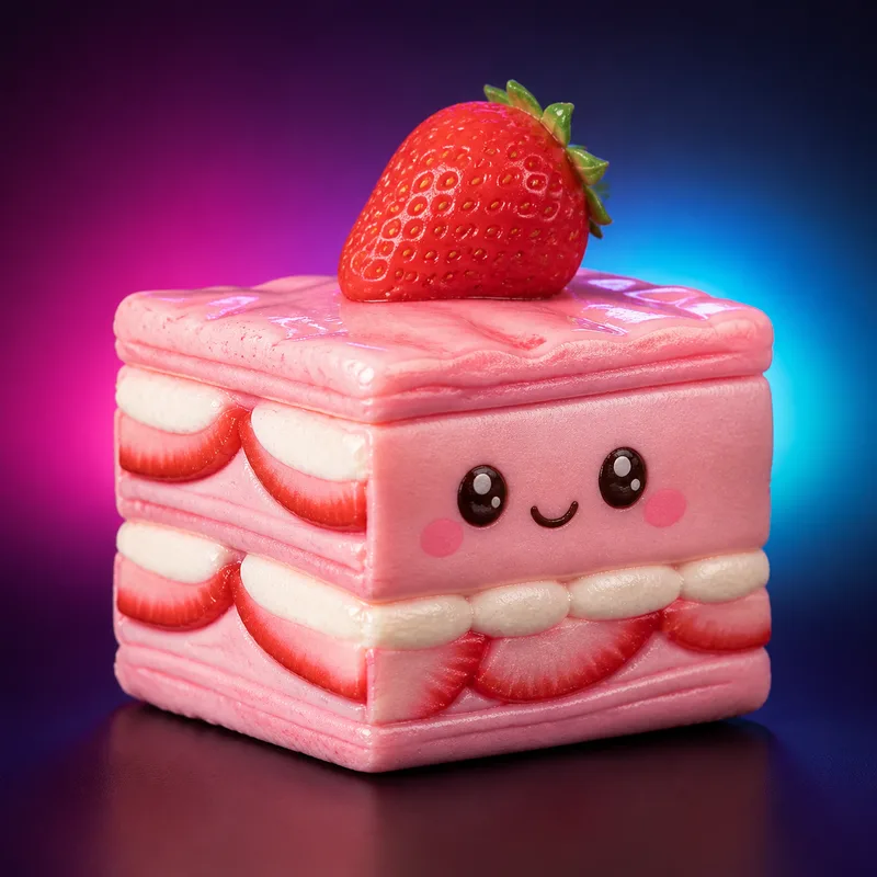 Strawberry Mille-feuille Cake Squishy